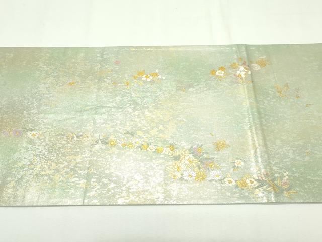 平和屋本店■極上 金彩友禅 卓越技能者・名工・和田光正 太鼓柄袋帯 草花文 金銀彩 さが美扱い 逸品 CZAA2429s5