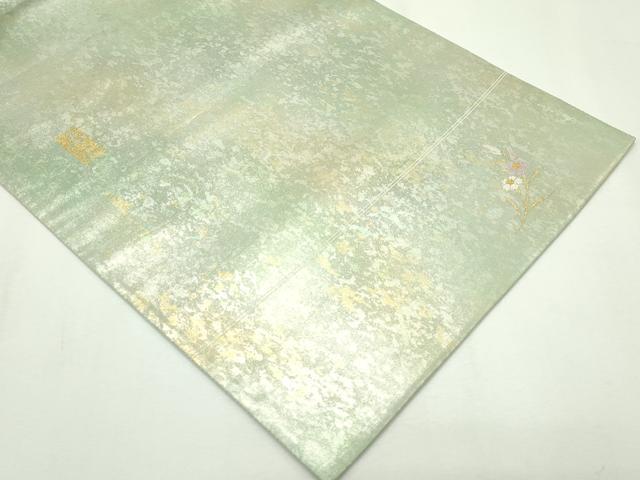 平和屋本店■極上 金彩友禅 卓越技能者・名工・和田光正 太鼓柄袋帯 草花文 金銀彩 さが美扱い 逸品 CZAA2429s5