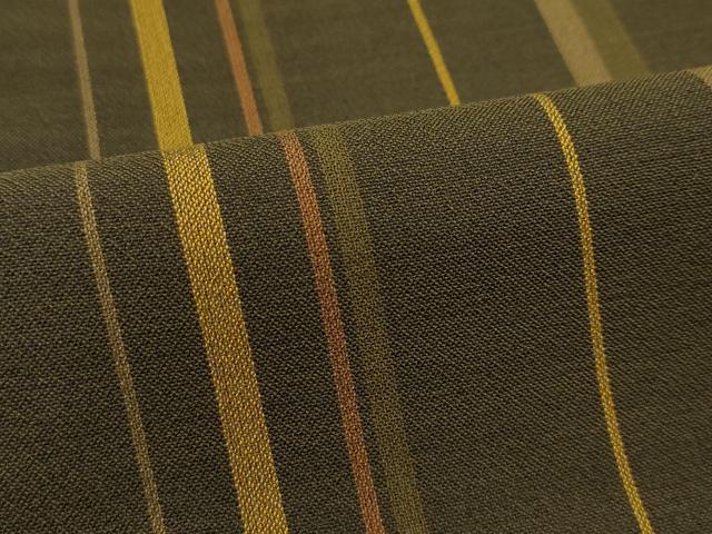 平和屋本店■希少 夏物 本場黄八丈 夏黄八 西條吉広 全通柄 九寸名古屋帯 間道 証紙付き 逸品 未使用 CZAA2434s5