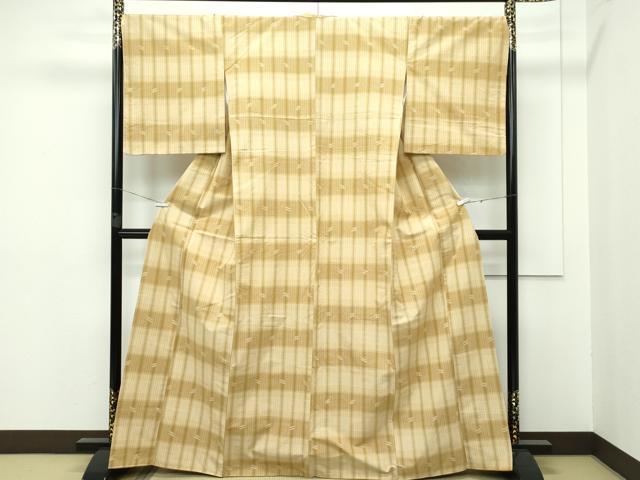 平和屋本店■超希少 琉球美絣 木綿 反端付き 逸品 CZAA2443s5