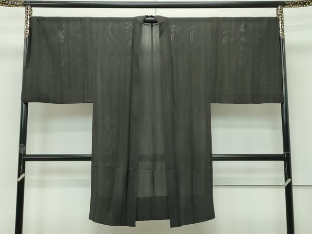 平和屋本店■極上 男性 長羽織 キングサイズ スリーシーズン 春夏秋 塵除け 縞 逸品 CZAA2477s5