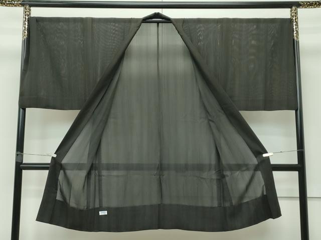 平和屋本店■極上 男性 長羽織 キングサイズ スリーシーズン 春夏秋 塵除け 縞 逸品 CZAA2477s5