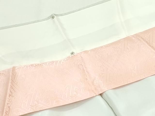 平和屋本店■極上 銀座きしや 訪問着 駒刺繍 雪輪草花文 金彩 柳鼠色地 たとう紙付き 逸品 未使用 CZAA2491s5