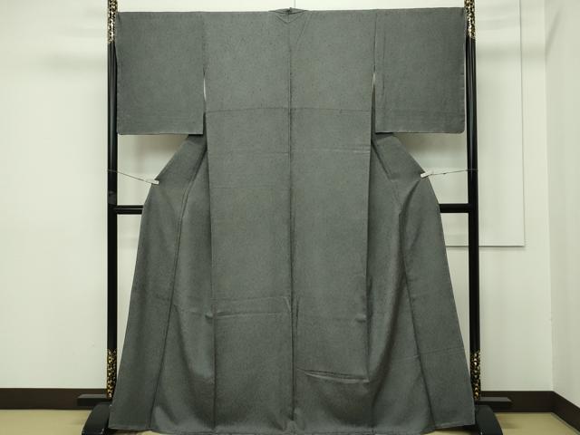 平和屋本店●極上 江戸小紋 極小鮫小紋柄 黒地 逸品 未使用 CZAA2507s5