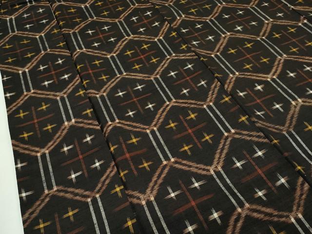 平和屋本店■極上 国指定重要無形文化財 本場久米島紬 手織 草木染 証紙付き 逸品 CZAA2508s5
