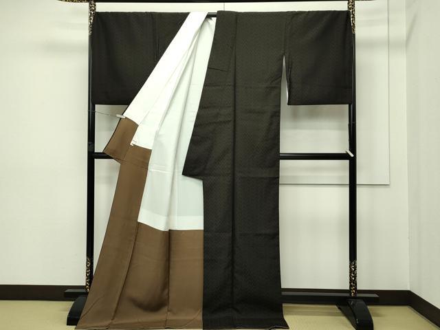 平和屋本店■極上 お召 希少柄 イルカ 逸品 CZAA2510s5