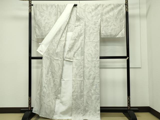 平和屋本店▽極上 本場大島紬 白大島 単衣 120亀甲 束ね熨斗 やまと誂製 逸品 CZAA2514s5