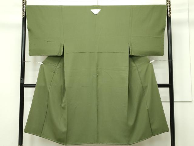 平和屋本店■極上 男性 色紋付 黄海松茶色 逸品 未使用 CZAA2536s5