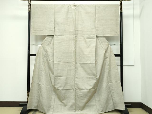 平和屋本店▽極上 紬 単衣 横段文 やまと誂製 逸品 未使用 CZAA2605s5