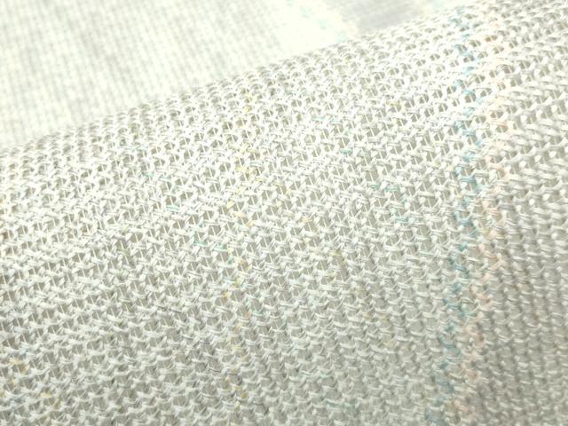 平和屋本店■極上 夏物 八寸名古屋帯 羅 菱 銀糸 ゑり善扱い たとう紙付き 逸品 CZAA2624s5