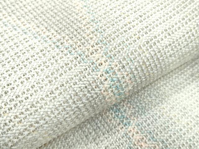 平和屋本店■極上 夏物 八寸名古屋帯 羅 菱 銀糸 ゑり善扱い たとう紙付き 逸品 CZAA2624s5