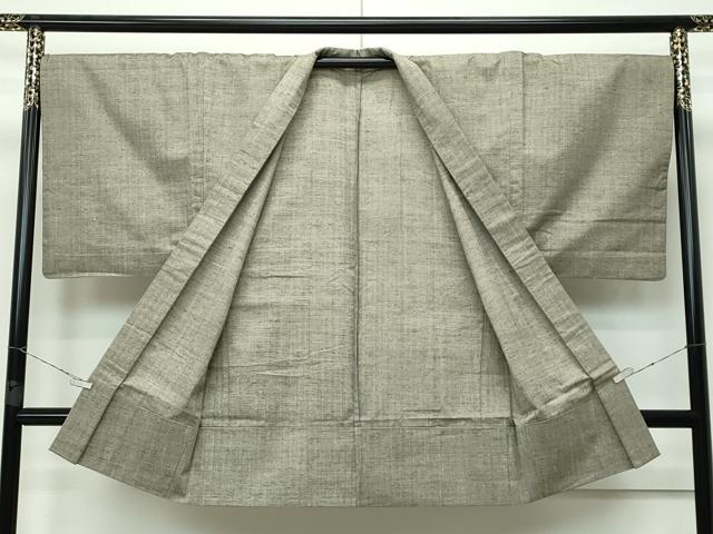 平和屋本店▽極上 男性 紬 単衣 アンサンブル 霞文 逸品 CZAA2636s5