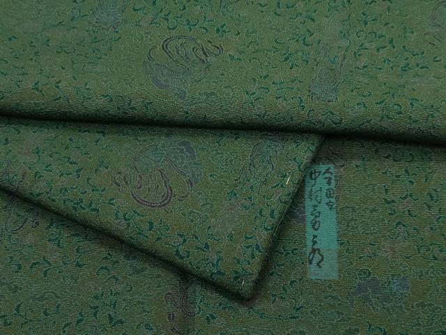 平和屋本店■極上 重要無形文化財 人間国宝 中村勇二郎 江戸小紋 獅子天女金剛力士像 逸品 未使用 CZAA2668s5