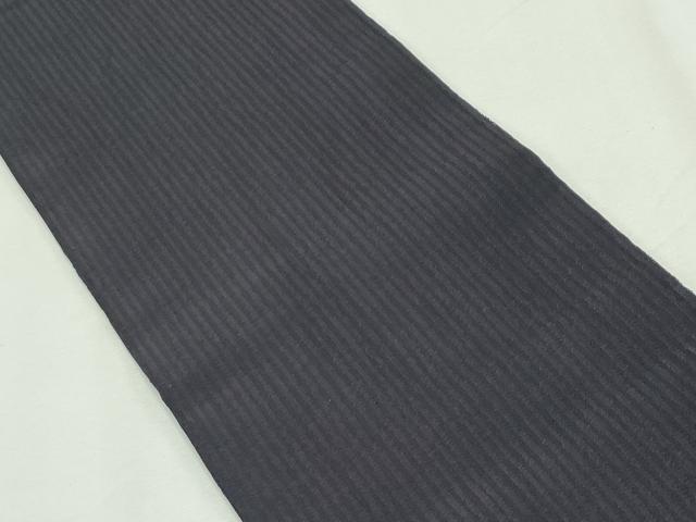 平和屋本店●極上 撫松庵 両面 半幅帯 丸文 紫黒色地 逸品 CZAA2700s5