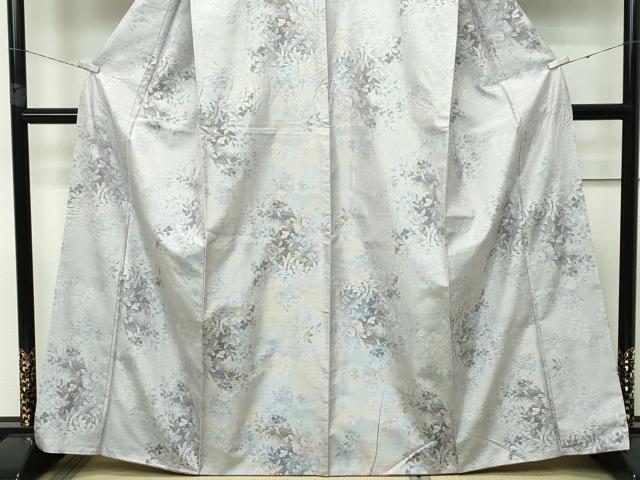 平和屋本店●極上 都喜ヱ門 本場大島紬 白大島 7マルキ 総絣 草花文 藤絹織物謹製 逸品 CZAA2714s5