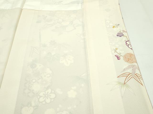 平和屋本店●極上 吉澤友禅 訪問着 駒刺繍 草花文 暈し染め 金彩 逸品 CZAA5409s6