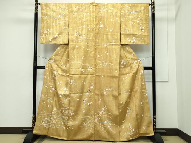 平和屋本店●極上 訪問着 花筏文 金彩 逸品 CZAA2742s5