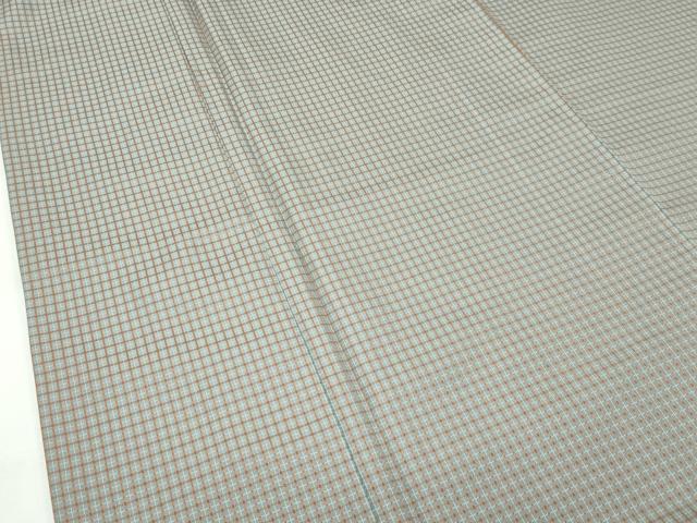 平和屋本店●極上 男性 西陣 鳥居良 茶喜 お召 吉野間道 証紙付き 逸品 CZAA2748s5