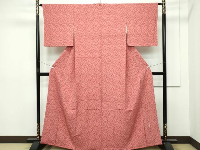 平和屋本店●極上 人間国宝 小宮康孝 江戸小紋 大根 おろし金 鳶色地 逸品 CZAA2750s5