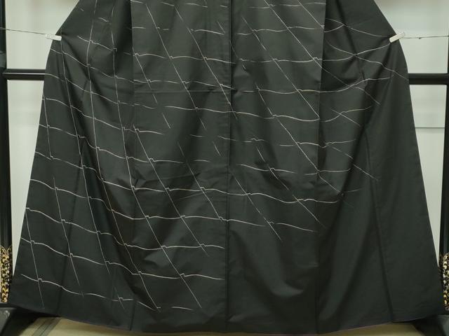 平和屋着物●極上 訪問着 本場大島紬地 刺し子 瓦文 逸品 CZAA5558s6