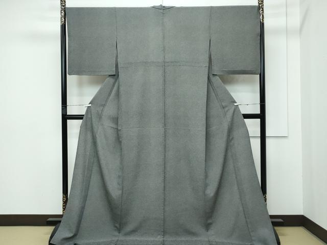 平和屋着物▽極上 洗える最高級着物 <英>はなぶさ謹製 江戸小紋 単衣 極小鮫小紋柄 黒地 逸品 CZAA5405s6