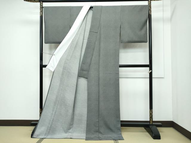 平和屋着物▽極上 洗える最高級着物 <英>はなぶさ謹製 江戸小紋 単衣 極小鮫小紋柄 黒地 逸品 CZAA5405s6