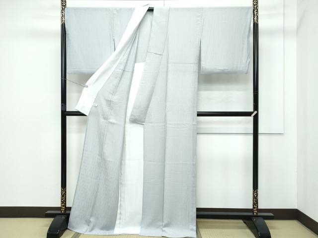 平和屋着物*極上 夏物 色無地 柳鼠色 菱紋紗 逸品 CZAA5404s6