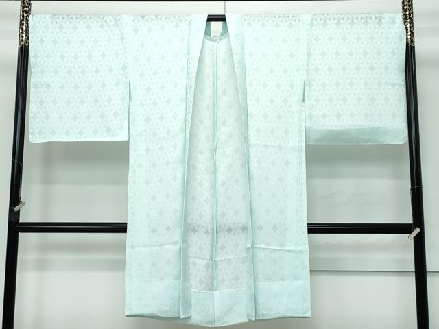 平和屋本店▽極上 スリーシーズン 春夏秋 塵除け 長羽織 紋紗織 裏葉柳色 反端付き 逸品 未使用 CZAA2817s5