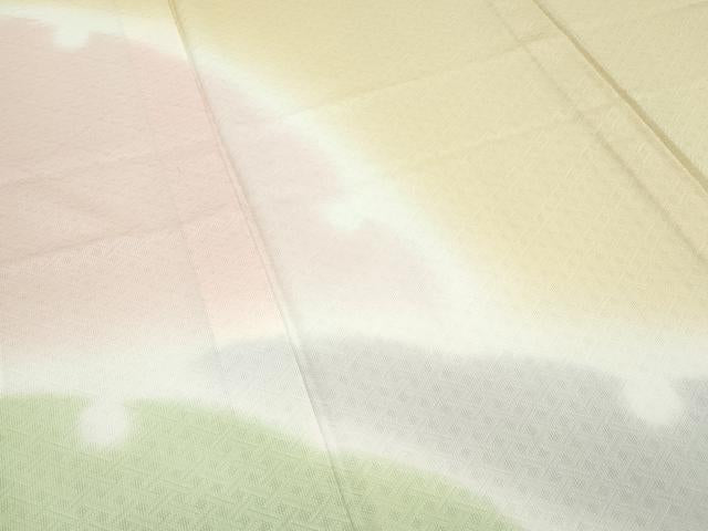 平和屋本店■極上 夏物 訪問着 網目紋紗 雪輪文様 暈し染め 京都きもの友禅扱い 逸品 CZAA2824s5