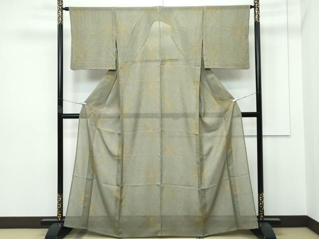 平和屋着物*極上 夏物 撫松庵 小紋 絽 麻の葉鹿の子文様 証紙付き 洗える着物 逸品 未使用 CZAA2860s5