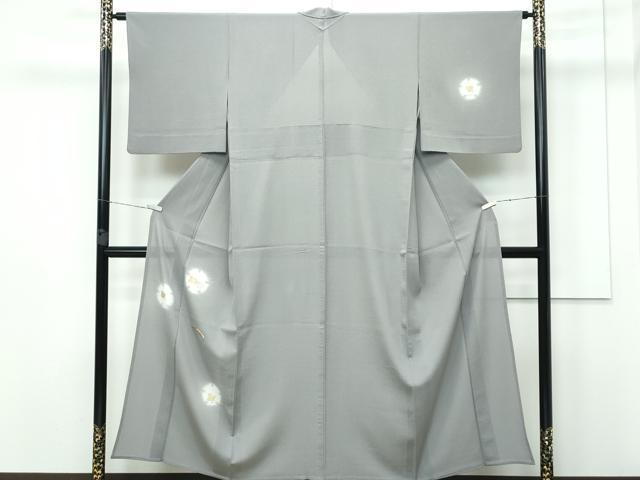 平和屋着物*極上 夏物 訪問着 絽縮緬 竹屋町刺繍 蛍暈し 千鳥 灰汁色地 逸品 CZAA2882s5