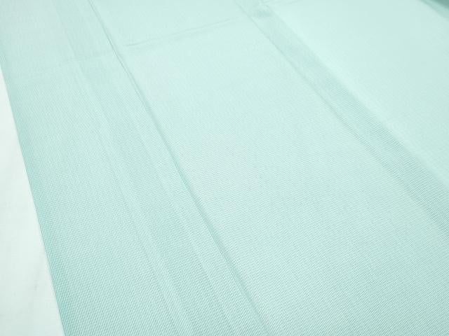 平和屋着物■極上 夏物 江戸小紋 絽 万筋 薄萌葱×白 反端付き 逸品 未使用 CZAA2904s5