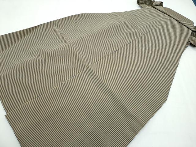 平和屋着物■極上 男性 仙台平 茶喜謹製 馬乗り袴 縞 逸品 CZAA2925s5