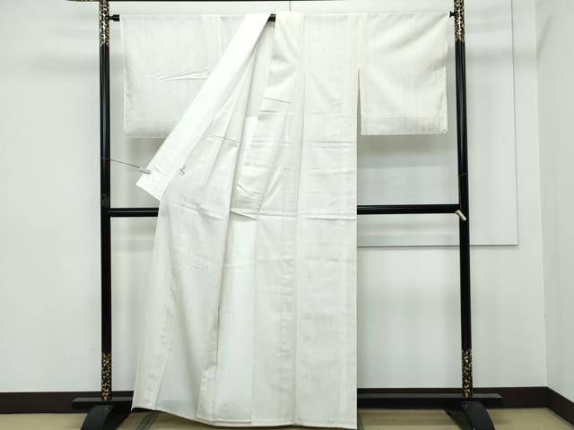平和屋本店■希少 日本工芸会正会員 小林敬子作 銀座もとじ 紬 単衣 たとう紙付き 逸品 未使用 CZAA2927s5