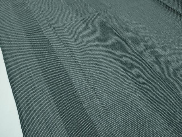 平和屋着物■極上 夏物 本場小千谷縮 縞 古新織物謹製 仙斎茶色地に白色縞 証紙付き 麻 逸品 CZAA2940s5