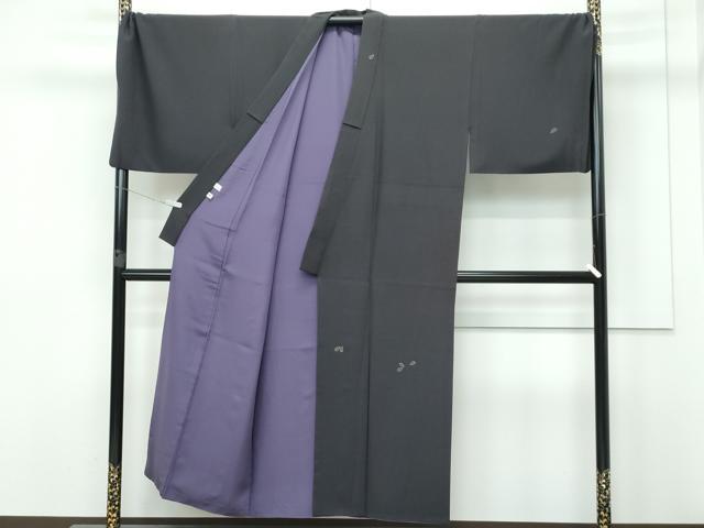 平和屋本店■極上 男性 世界的人形師 辻村寿三郎 ジュサブロー 訪問着 キングサイズ 舞花弁 金彩 紫黒色地 逸品 CZAA2973s5