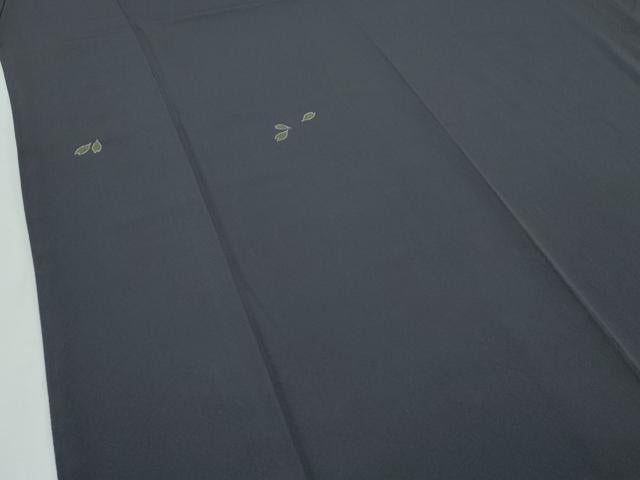 平和屋本店■極上 男性 世界的人形師 辻村寿三郎 ジュサブロー 訪問着 キングサイズ 舞花弁 金彩 紫黒色地 逸品 CZAA2973s5