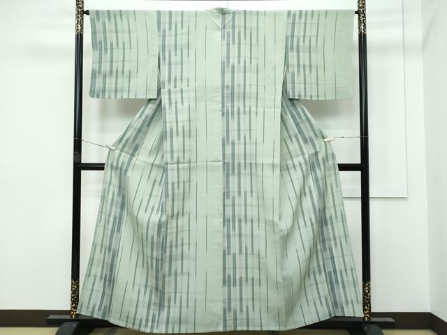 平和屋着物*極上 夏物 明石ちぢみ 格子柄 逸品 CZAA2976s5