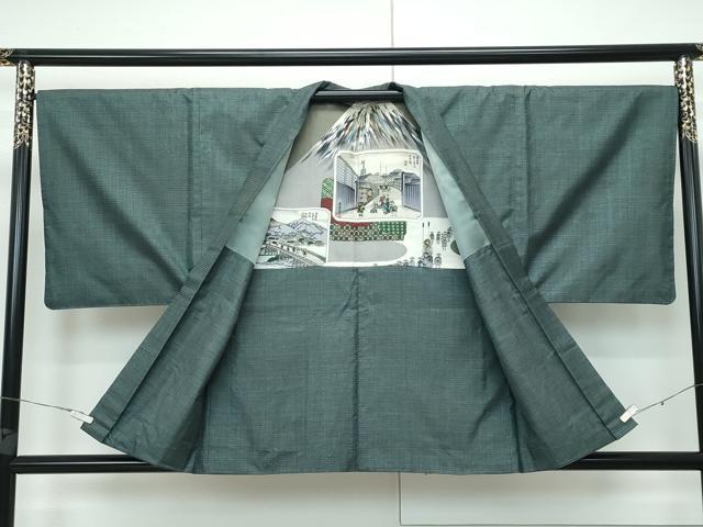 平和屋着物●極上 男性 本場大島紬 アンサンブル 100亀甲 総詰め 逸品 CZAA3009s5