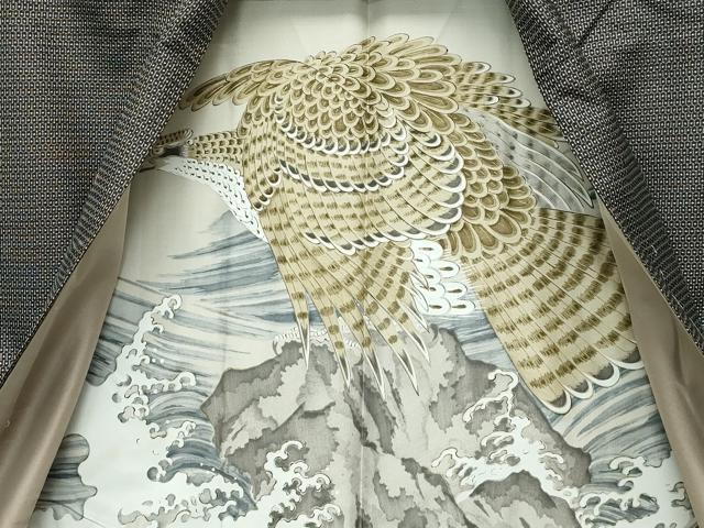 平和屋着物●極上 男性 本場大島紬 アンサンブル 100亀甲 総詰め 逸品 未使用 CZAA3011s5