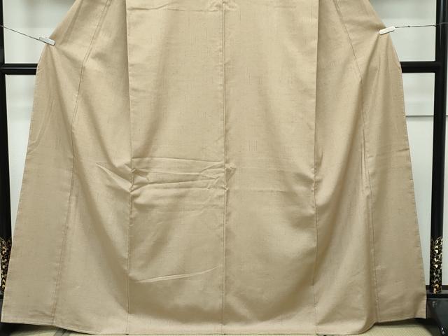 平和屋着物■極上 結城紬 色無地 榛色 証紙付き 逸品 未使用 CZAA3021s5