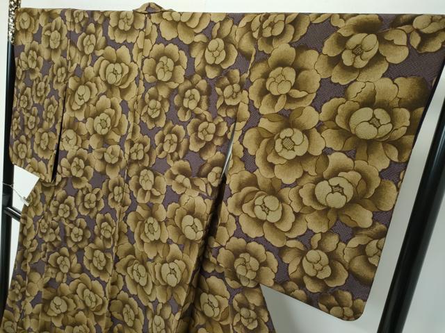 平和屋着物●極上 小紋 鹿の子花文 洗える着物 逸品 CZAA3035s5