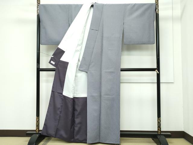 平和屋着物●極上 江戸小紋 万筋 黒紅×白 やまと誂製 洗える着物 逸品 CZAA3040s5