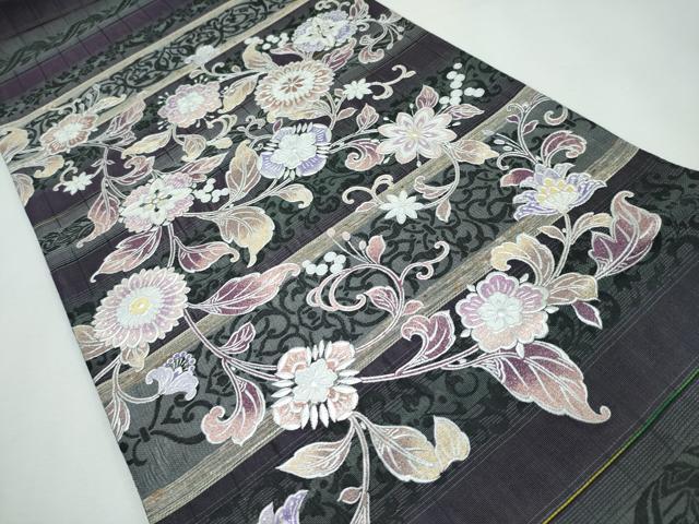 平和屋着物●極上 スリーシーズン 春夏秋 太鼓柄袋帯 花唐草文 金銀彩 逸品 CZAA3047s5