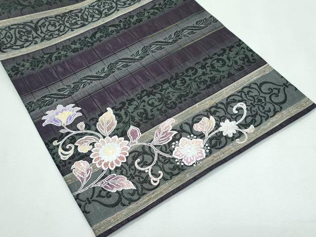 平和屋着物●極上 スリーシーズン 春夏秋 太鼓柄袋帯 花唐草文 金銀彩 逸品 CZAA3047s5