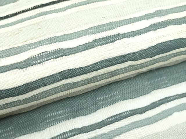 平和屋着物*極上 夏物 九寸名古屋帯 横段文 麻 逸品 未使用 CZAA3063s5