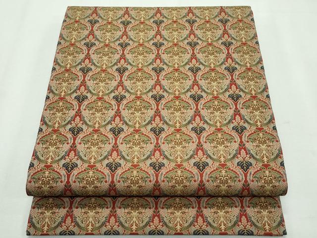 平和屋着物■極上 龍村美術織物 九寸開き名古屋帯 壬生寺裂 小赤 証紙付き 逸品 未使用 CZAA3083s5