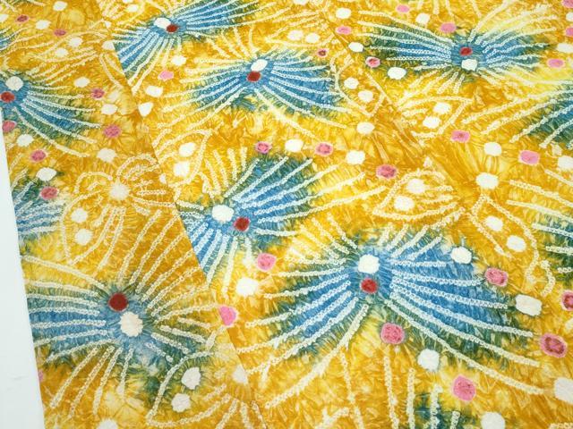 平和屋着物∴極上 夏物 浴衣 有松鳴海絞り 舞蝶文 綿 逸品 CZAA3115s5