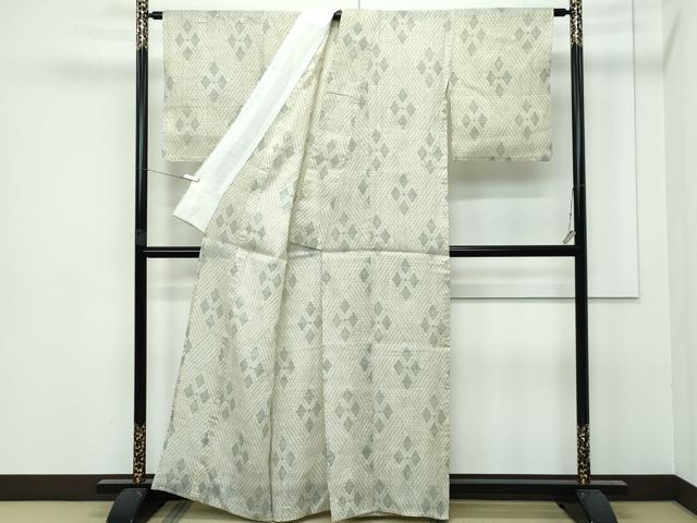 平和屋本店■超希少 夏物 重要無形文化財 本場宮古上布 白宮古 蒸栗色地 苧麻 逸品 未使用 CZAA3125s5