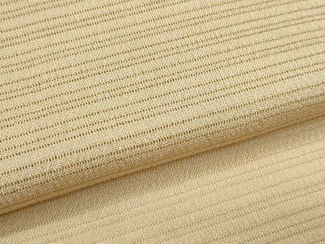 平和屋着物*極上 夏物 色無地 榛色 絽縮緬 伊と幸 反端付き 逸品 CZAA3201s5